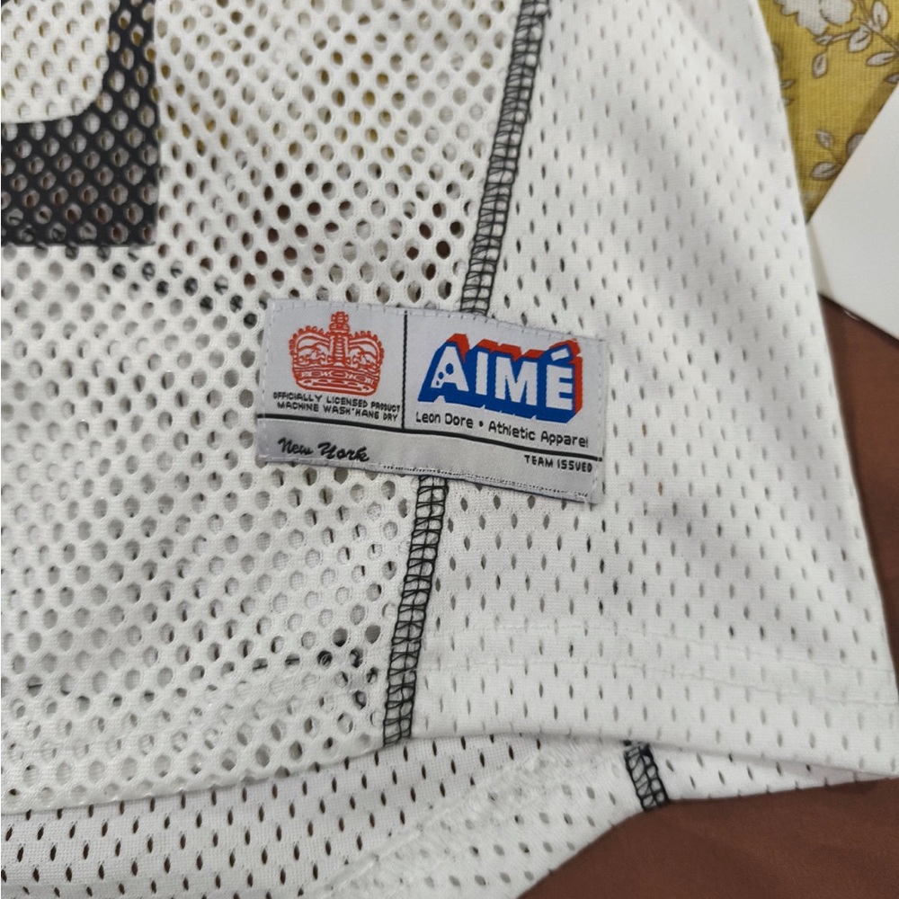 Aime Leon Dore White Mesh Jersey with Black Trims and '32' Print - Picture 4 of 8